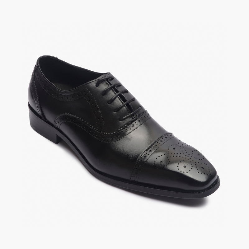 Medallion Toe Semi Brogue Lace ups black side single