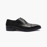 Medallion Toe Semi Brogue Lace ups black side profile