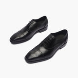 Medallion Toe Semi Brogue Lace ups black opposite side