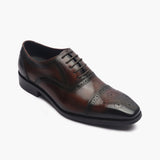 Medallion Toe Semi Brogue Lace ups brown side single