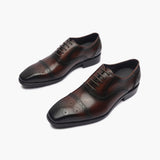 Medallion Toe Semi Brogue Lace ups brown opposite side