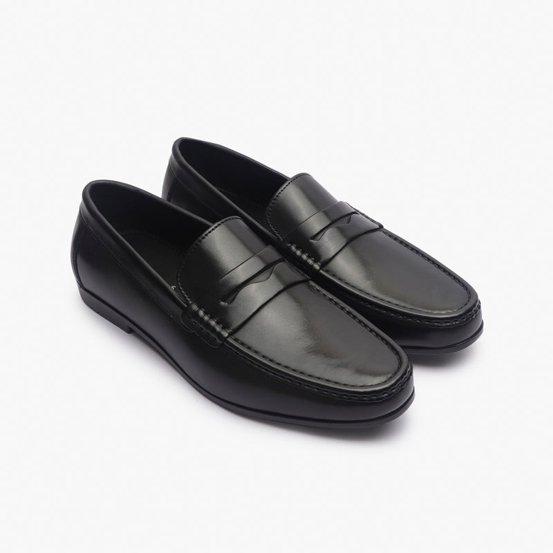 Formal Penny Slip Ons black side angle