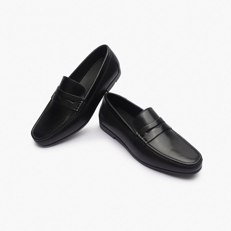 Formal Penny Slip Ons black 