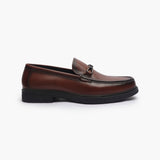 Sheridan Minimal Metal Bit Slip On cognac side profile