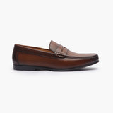 Formal Penny Slip Ons brown side profile