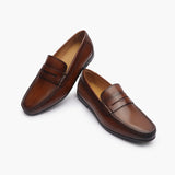 Formal Penny Slip Ons brown