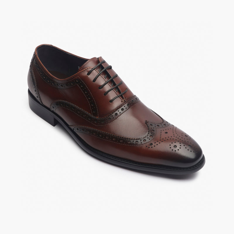 Brushed Leather Brogues brown side single