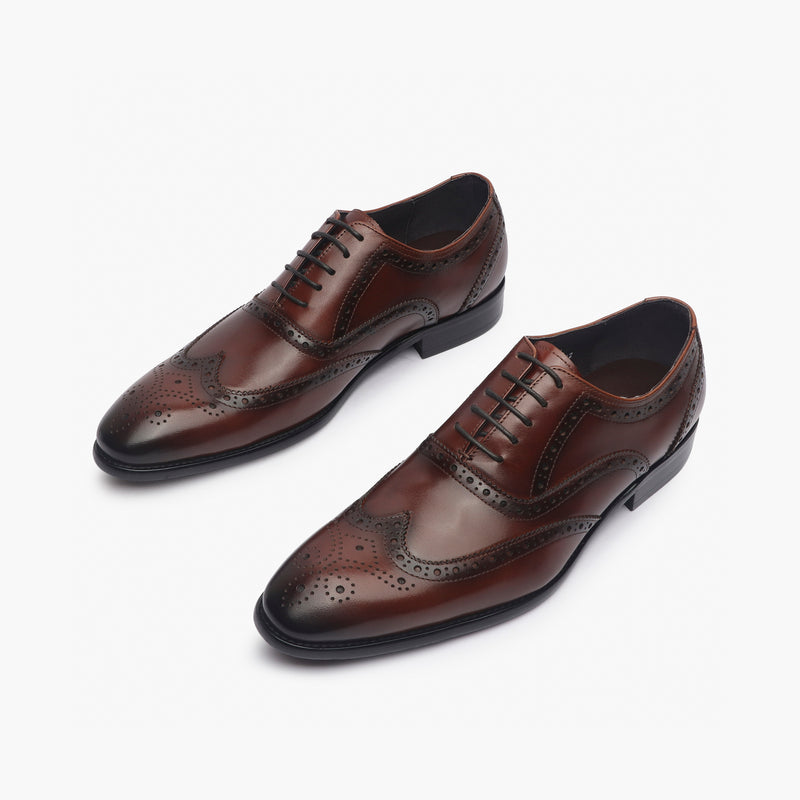 Brushed Leather Brogues brown opposite side