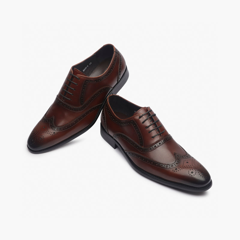 Brushed Leather Brogues brown