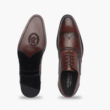 Brushed Leather Brogues brown top and sole