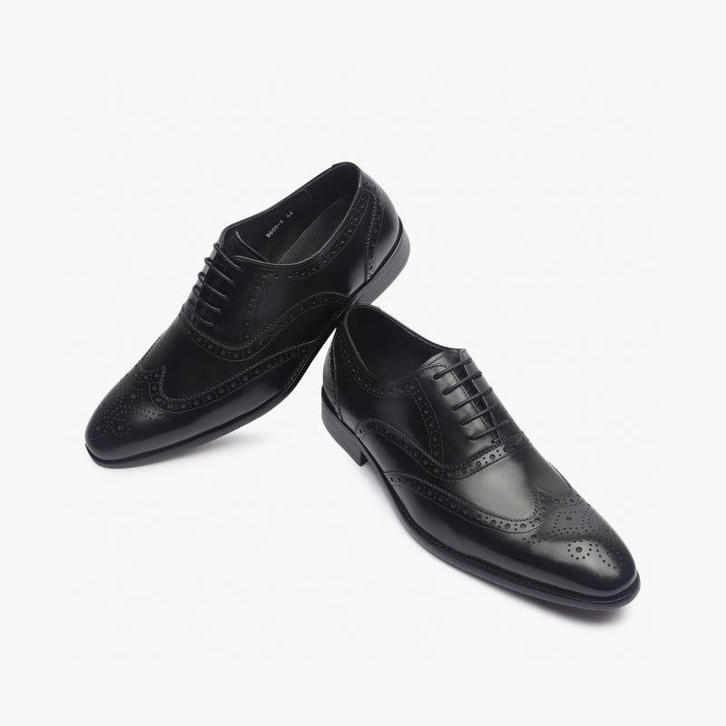 Brushed Leather Brogues black