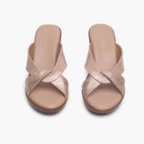 Contemporary Cross Wedges pink front zoom