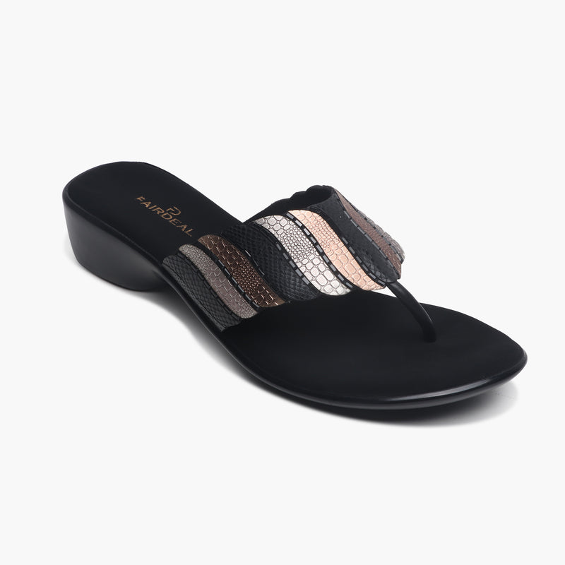 Dual Pattern Slip Ons black side single