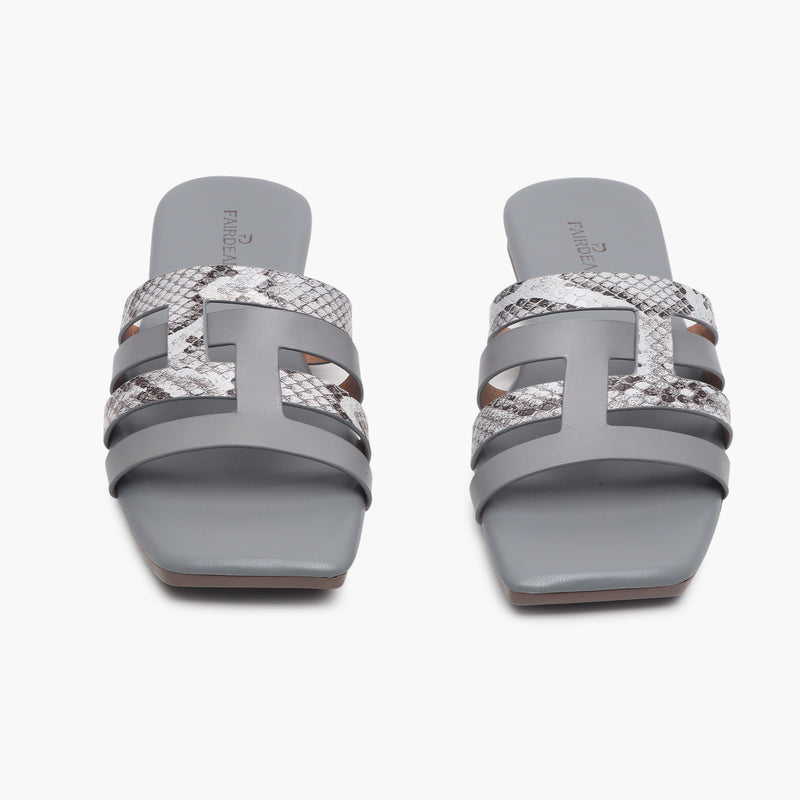 Asymmetric Slides grey front angle