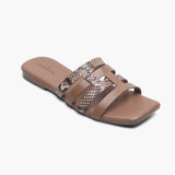 Asymmetric Slides brown side single