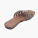 Asymmetric Slides brown back