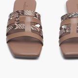 Asymmetric Slides brown front angle