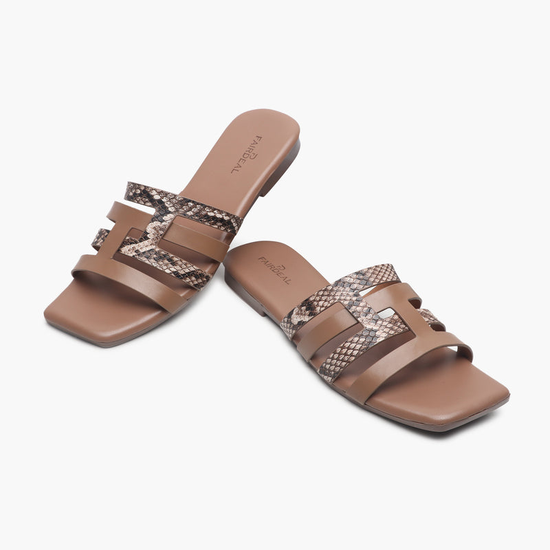 Asymmetric Slides brown