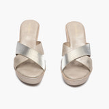 Dual Tone Cross Wedges gold front
