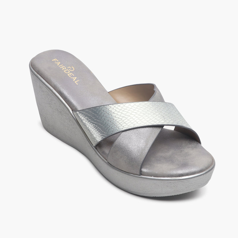 Dual Tone Cross Wedges grey side single