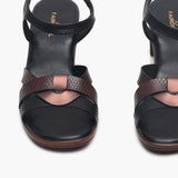 Strappy Lightweight Sandals black front zoom