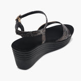Wedge Heel Sandals black back