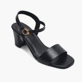 Classic Block Heel Sandals black side singlw