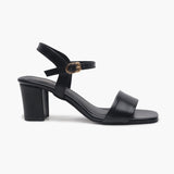 Classic Block Heel Sandals black side profile