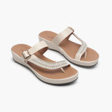 Stone Encrusted Wedges white