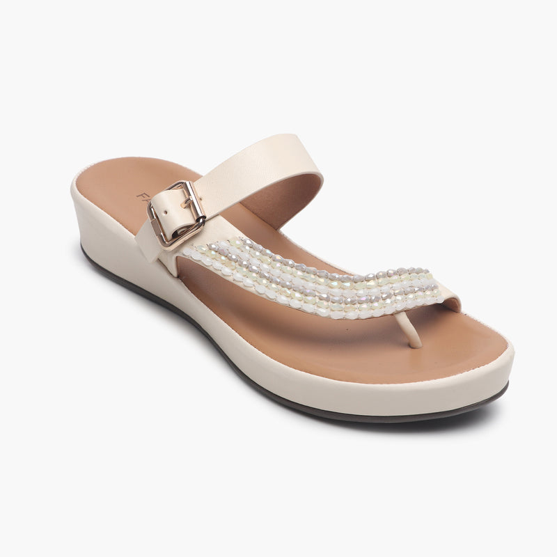 Stone Encrusted Wedges white side single