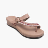 Stone Encrusted Wedges light pink side single