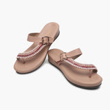 Stone Encrusted Wedges light pink