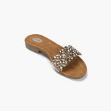 Embellished Slides tan side single