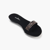 Sequin Embellished Flats black side single