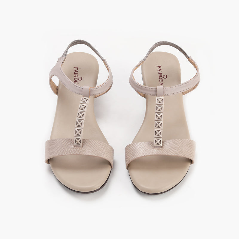 T-Bar Wedge Sandals - Main Image