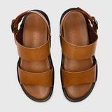 Symmetrical Strap Sandals Rust