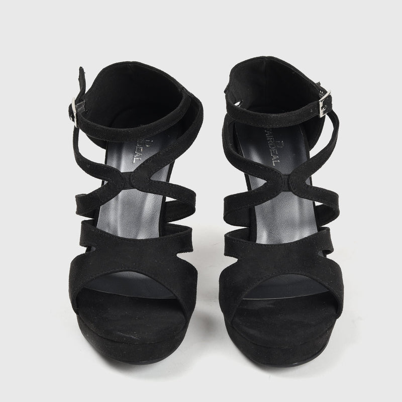 Perphy Women's Open Toe Strappy Criss Cross Straps Stiletto Heel Buckle  Sandals : Target