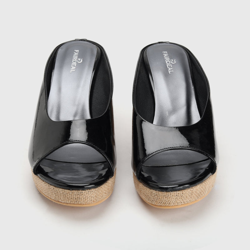 Open Toe Slide Black