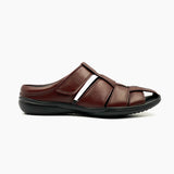 Backless Roman Mules Dark Plum