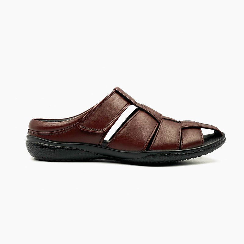 Backless Roman Mules Dark Plum