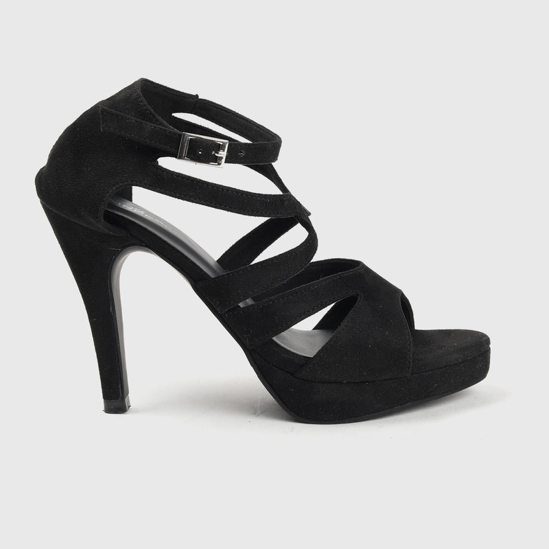 Zara Basic High Heel Ankle Strap Shoes in Black — UFO No More