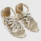 Metallic Gladiators Gold Side Angle