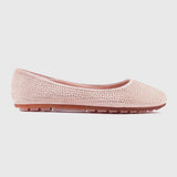 All Stud Embellsihed Flats Pastel Pink