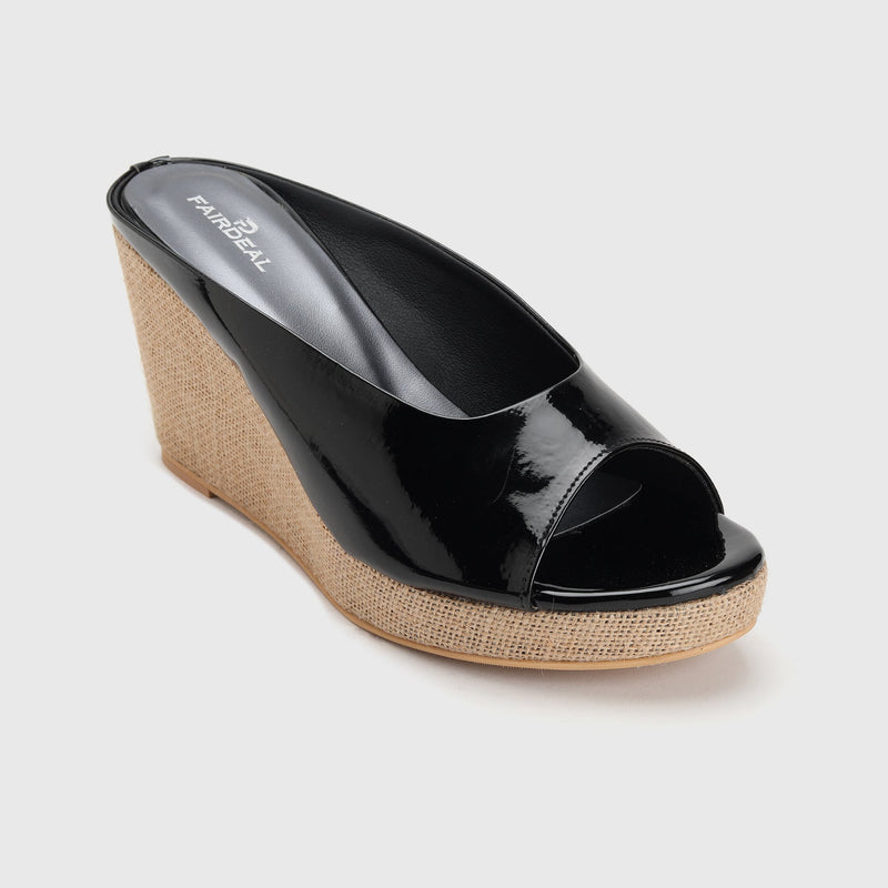 Open Toe Slide Black