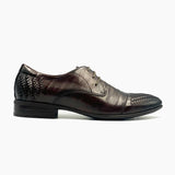 Sheridan Woven Lace Ups Wine Side Single