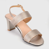 Slingback Block Heel Sandals Champagne