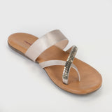 Sling Toe Flats Goldtan