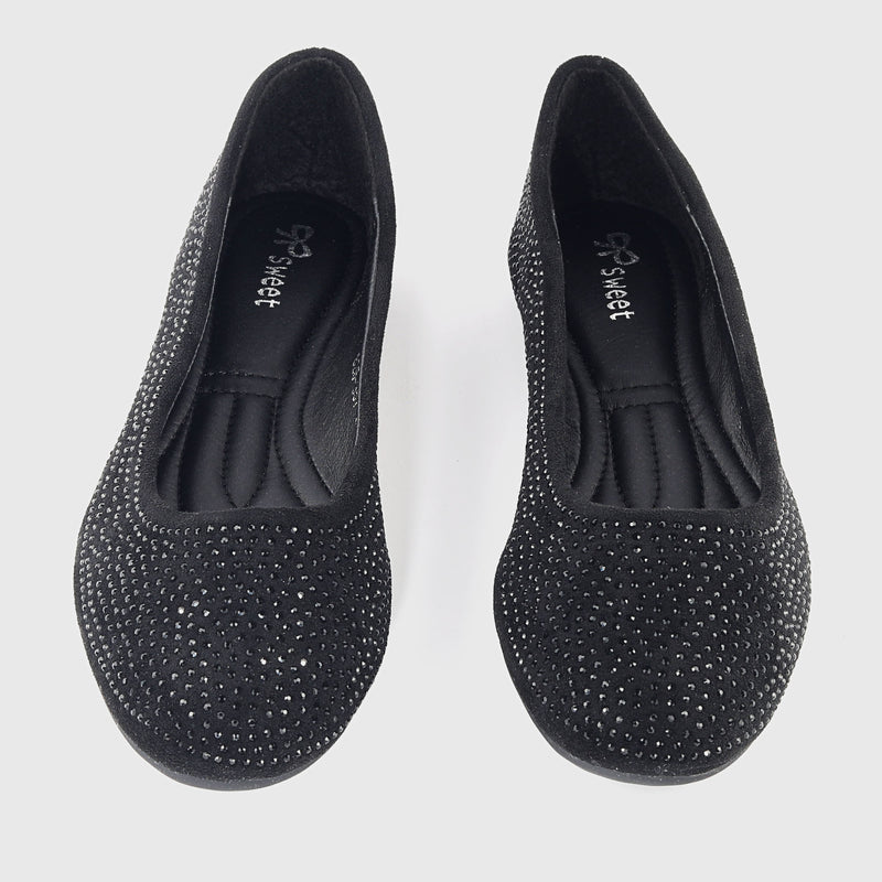 All Stud Embellsihed Flats Black